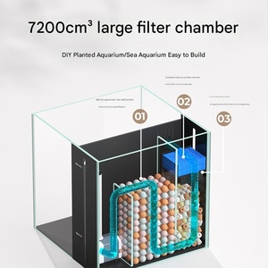 Hot <span class=keywords><strong>Sale</strong></span> Back-Mounted Filter <span class=keywords><strong>Aquarium</strong></span> Geschikt Voor Zout Water En Zoetwater Filtratie En Oxygenatie Geïntegreerde <span class=keywords><strong>Aquarium</strong></span> - Product Image 5