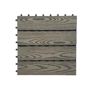 Piastrelle Composite WPC Impermeabili a Incastro Stile Moderno per Pavimentazione Esterna Patio Design Spazzolato in Legno Plastica - Product Image 6