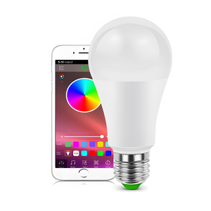 مصباح LED بقوة 7 واط مع تحكم عبر تطبيق BLE، مصباح A19 شعبي قابل للتعتيم، يتزامن مع الموسيقى ويغير الألوان - Product Image 1