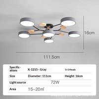 Plafonnier LED en fer et acrylique de style nordique pour salon et chambre à coucher, design créatif personnalisé Macaron, CRI élevé 98