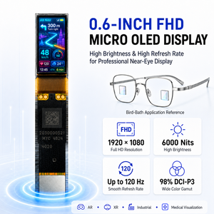 0,6 İnç FHD Mikro OLED Ekran 1920*1080 6000 Nit 120Hz MIPI Arayüzü ile AR XR Endüstriyel Medikal Yakın Göz Ekranı - Product Image 1