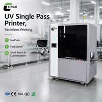 Mesin Cetak Digital UV Kecepatan Tinggi Tanpa Biaya Plat Cetak, Single Pass, CMYK+W untuk Tas Non-Woven dan Tas Belanja