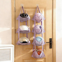 D5692 Sac de rangement suspendu pour ballons de basket pour enfants, support mural ou à accrocher derrière la porte, organisateur de ballons de football, sac en filet pour poupées et jouets