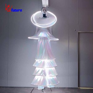 Vente directe d'usine, costumes de robot dansant lumineux à LED, robes de spectacle de danse de salon, vêtements de performance sur échasses, masques de fête - Product Image 4