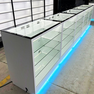 Banco Cassa per Tabaccheria Mobile Espositore per Smoke Shop Vetrina con Armadietti per Negozio di Fumo - Product Image 3