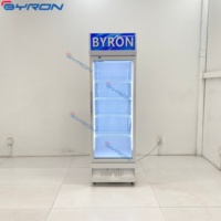 Réfrigérateur vertical de supermarché à porte vitrée pour boissons, vitrine réfrigérée pour boissons, réfrigérateur Coca-Cola à porte vitrée