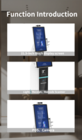 Kiosque en libre-service avec imprimante, kiosque Android pour paiement en espèces et par carte, écran tactile, lecteur QR, lecteur de codes-barres, sur pied
