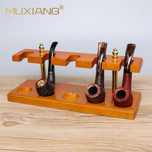 Muxiang Wooden <b>Pipe</b> <b>Stand</b> 5 Position Upright Holder Display Rack For Smoking <b>Pipes</b> - Product Image 1