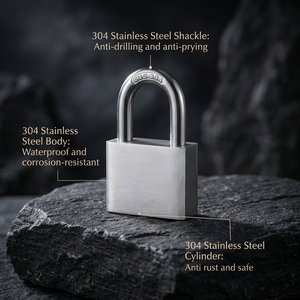 Serrure de porte de bonne qualité, antirouille, résistante aux intempéries, 50 mm, en acier inoxydable 304 - Product Image 1