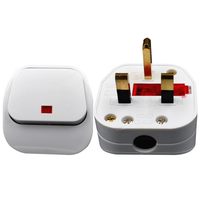 Interrupteur de connexion enfichable réutilisable avec fusible 13A 250V, adaptateur électrique britannique détachable