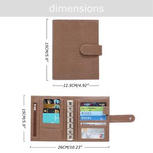 Yihe Best Seller A7 Lizard Leather Money Binder Organizer 6 Ring Loose-leaf Binding Great Office Use and Money Gift Idea - Product Image 4