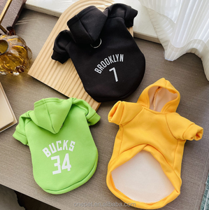 Vêtements pour chien d'automne et d'hiver, sweat-shirt à capuche, pull <span class=keywords><strong>NBA</strong></span> avec numéro de basket-ball, vêtements pour chien, sweat-shirt à capuche, vêtements pour chats et chiots de petite et moyenne taille - Product Image 3