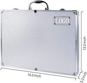 El juego de herramientas para parrilla de barbacoa de acero inoxidable incluye tenedor, espátula, cuchillo, pincho, cepillo de limpieza, caja de aluminio, pincho de maíz, pimentero - Product Image 4