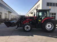 Tracteur agricole compact multifonction 4x4 de nouvelle conception chinoise, 80/90/100/110 CV, avec godet et amortisseur
