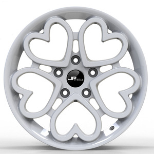 Velg Mobil Desain Baru Bentuk Hati Bahan Alloy 17x8 Inch Forged untuk Bmw 5x120 Warna Putih Aluminium untuk Mobil Penumpang # JM7140 - Product Image 5