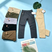 Pantalon chino décontracté extensible pour garçons, couleur unie, taille 16-20, 5,85 dollars, YQ273, plusieurs couleurs disponibles