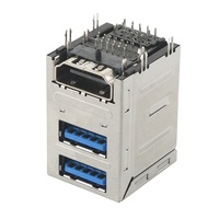 Connecteur de prise USB 3.0 + HDMI haute définition double couche pour femme, neuf et en stock, référence UEA11191-DFH1-4F