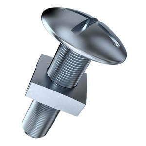 Pernos-Cabezal de sartén ranurada cruzada, <span class=keywords><strong>Perno</strong></span> de techo galvanizado Chapado en Zinc con tuerca cuadrada - Product Image 5