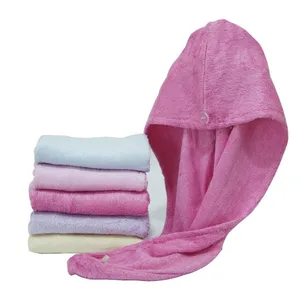 Toalla <span class=keywords><strong>de</strong></span> bambú para secar el cabello, toalla para envolver la cabeza - Product Image 1