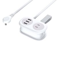 Le plus récent protecteur de surtension de voyage de plomb d'extension de mini multiprise portable avec 1 prise américaine 2 USB-A et 1 USB-C multiprise américaine