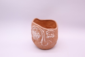 Vase de sol trapu en céramique minimaliste Boho <span class=keywords><strong>visage</strong></span> abstrait avec texture mate pour <span class=keywords><strong>pot</strong></span> de fleurs séchées fraîches Style fausse <span class=keywords><strong>terre</strong></span> <span class=keywords><strong>cuite</strong></span> - Product Image 5