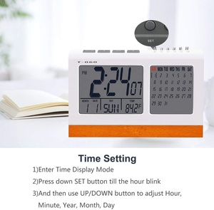 Aomago gran pantalla Escritorio de alarma de reloj <span class=keywords><strong>Digital</strong></span> Reloj de <span class=keywords><strong>calendario</strong></span> - Product Image 5