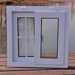 Nhà Máy Bán Hàng Trực Tiếp Đôi Cửa Sổ Nhựa Thay Thế Vinyl Glass PVC Cửa Sổ Ngang Trượt Đôi Kính Cửa Sổ - Product Image 1