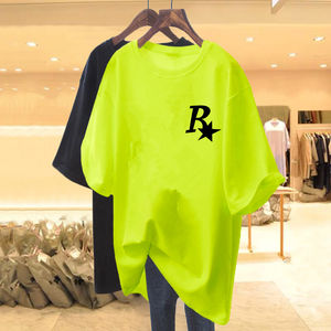 T-shirt Femme Nouvelle Collection Personnalisée 100% Coton Imprimé Floqué/Batik Manches Courtes Coupe Ample Respirant Anti-Plis 180g Vente en Gros - Product Image 3