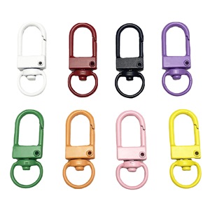 Colorful Zinc Alloy <b>Spring</b> Hooks For Bag Accessories Fashion Metal Keychain <b>Clips</b> 3mm Small Hook DIY Parts - Product Image 5
