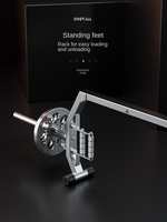 Barre d'haltères en acier inoxydable avec repose-pieds réglables, capacité de charge de 500 kg, usage commercial, fitness