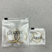 Bolsa pequeña de joyería con logotipo personalizado, embalaje con cremallera, bolsas mini con cierre de cremallera, bolsas de plástico, impresión offset de PVC, serigrafía