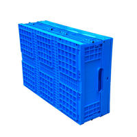 Conteneur pliable réutilisable en plastique HDPE avec couvercle, durable, pliable, pour le stockage logistique, bacs de rangement, gain de place