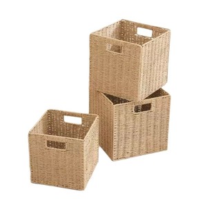 Seagrass <b>Storage</b> <b>Basket</b> Square Clothing Organizer Foldable Toy Stationery <b>Storage</b> Box - Product Image 5