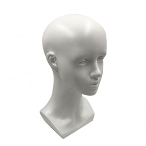 Cabeza de Maniquí de competición 100% de cabello humano de belleza europea para pelucas con hombros - Product Image 1