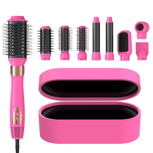 Ulelay 240V European International Travel Size Mini Hair Dryer Brush Set 9 en 1 Professional Ionic Tools <span class=keywords><strong>Kit</strong></span> White - Product Image 1