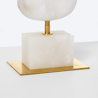 Lampe de table en albâtre naturel de luxe décorative Chambre à coucher Chevet Salon Hôtel Champignon Bureau Table Éclairage