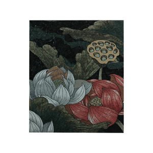 Mosaïque murale en marbre et verre, motif floral moderne fait main, personnalisable Schomex, épaisseur 10 mm, design graphique intérieur. - Product Image 5