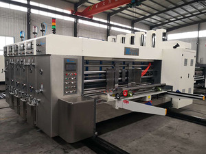 Tự động bốn màu flexo Mực hộp carton in rãnh và quay chết cắt hộp carton Máy làm - Product Image 3