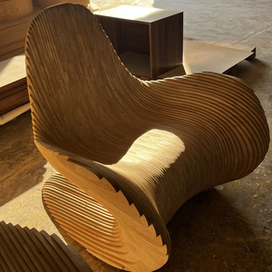 Poltrona Singola di Lusso Contemporanea, Seduta Unica in Legno Massello Nordico, Artigianale, per <span class=keywords><strong>Salotto</strong></span> Moderno - Product Image 1