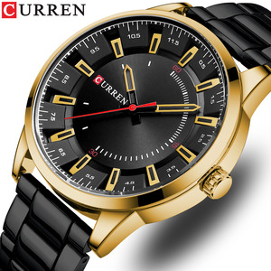 Montre à quartz pour homme CURREN 8406, noire, tendance, nouvelle montre pour homme, étanche, lumineuse, montres de luxe en <span class=keywords><strong>acier</strong></span> inoxydable, <span class=keywords><strong>horloge</strong></span> de bureau - Product Image 1