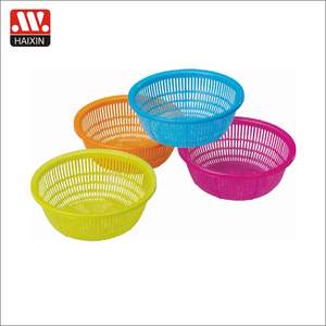 安いキッチン野菜果物水切り容器丸穴バスケットストレーナープラスチック製ザル4色 - Product Image 2
