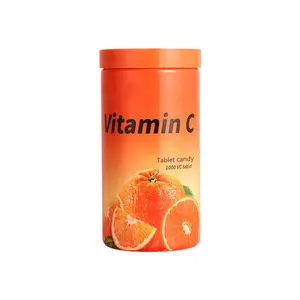 Suplemento sanitario tabletas de vitamina C masticables para blanquear la piel antioxidante mejorar la inmunidad vcve vitamina caramelo