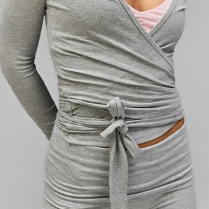 Conjunto Deportivo de 3 Piezas de Secado Rápido, Blusa Cruzada de Manga Larga para Ballet, Top Deportivo con Cuello en V, Transpirable, para Yoga, Tallas Grandes - Product Image 2