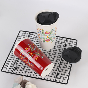 Tazas Tapa con silicona con tapa sellada para sublimación Tazas de estudiante Taza de vacío de cerámica de doble pared Tazas de viaje contemporáneas 600 - Product Image 4