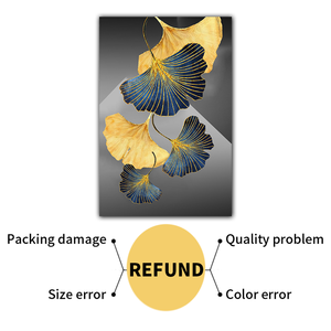 Vendita all'ingrosso calda foglia di ginkgo dipinto stampato su tela <span class=keywords><strong>con</strong></span> dimensioni e design personalizzati per la decorazione - Product Image 4