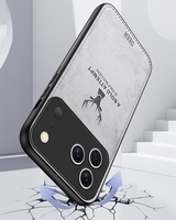 Coque pour iPhone 17 Pro Max, motif cerf, texture tissu, pare-chocs souple en TPU, étui de protection pour téléphones mobiles iPhone 11 12 13 14 15 16e 17