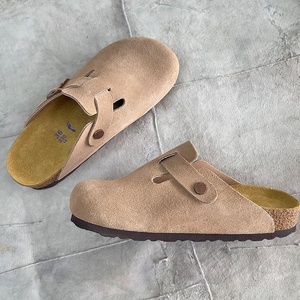 Sandalias <span class=keywords><strong>Birkenstock</strong></span> para Hombre y Mujer, Parte Superior de Cuero Genuino, Entresuela de Gamuza de Vaca, Suela de EVA, Mocasines Sin Cordones, Tres Tiras, Otoño Verano - Product Image 4