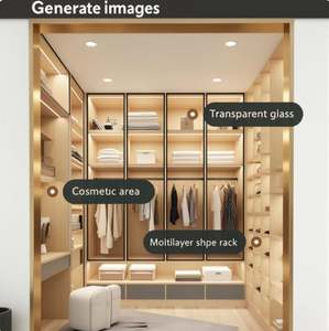 Exhibidor de Vidrio Personalizable, el Más Vendido del 2025, Mueble de Estilo Vintage para Vestidor, Armario Abierto Vintage - Product Image 4