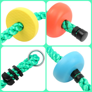 Columpio de cuerda para niños con discos coloridos, 2,2 m de longitud, para equipos de juegos en interiores y exteriores, de 2 a 4 años - Product Image 4