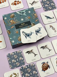 Cartes de <span class=keywords><strong>jeu</strong></span> de mémoire personnalisées, imprimées, gaufrées, durables et laminées |   Doublure en éponge imperméable et lavable, paires assorties, coins arrondis - Product Image 3
